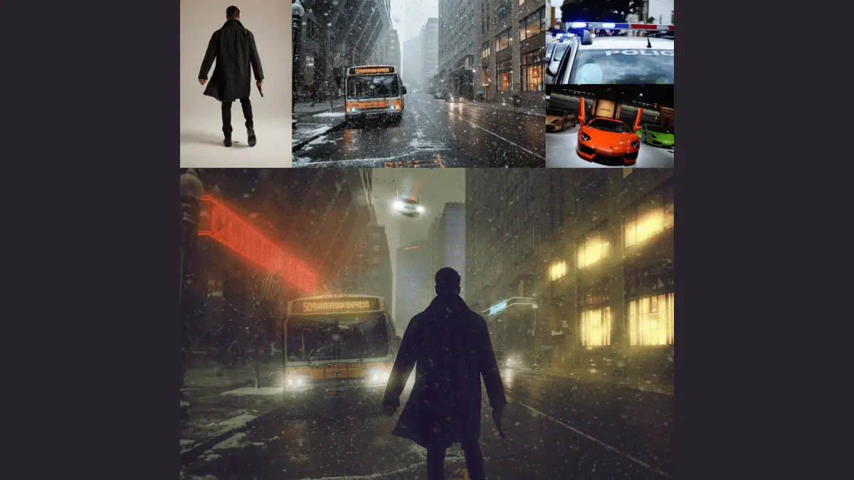 A composite photo is a combination of images