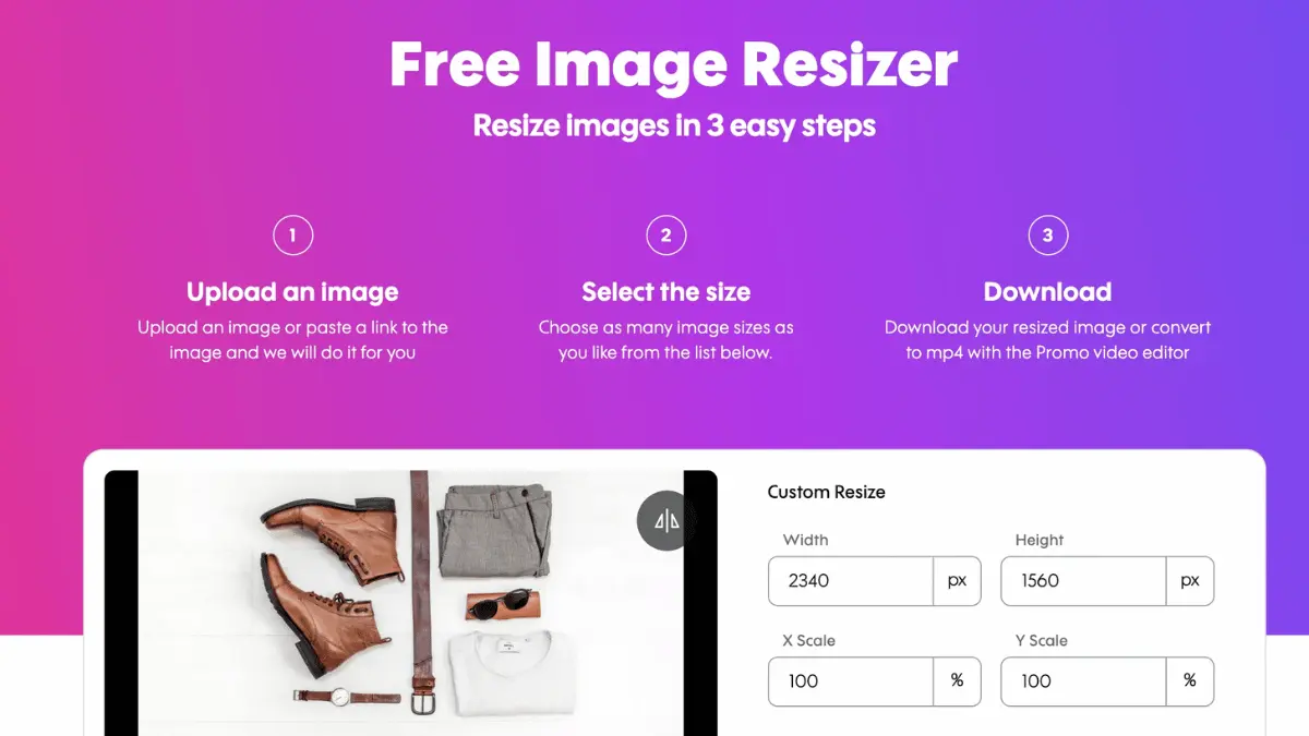 Promo Image Resizer’s standout feature is its smart aspect ratio lock