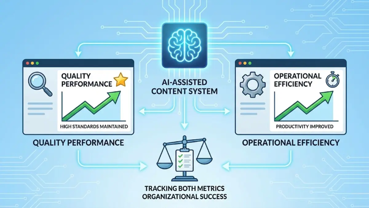 Organizations must track both quality performance and operational efficiency to ensure AI works smoothly