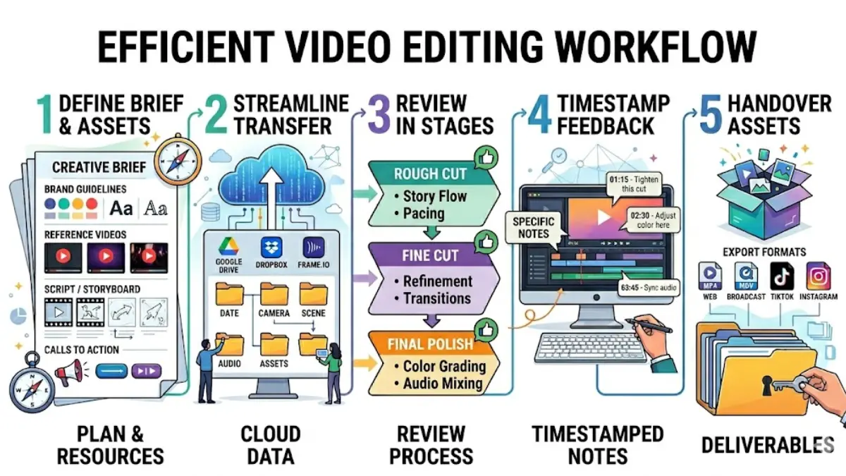 5 steps to efficient video editing workflow