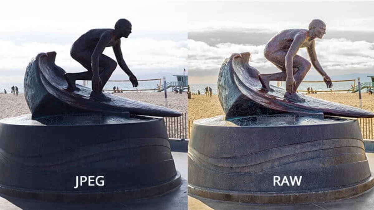 The difference between JPEG and RAW formats 