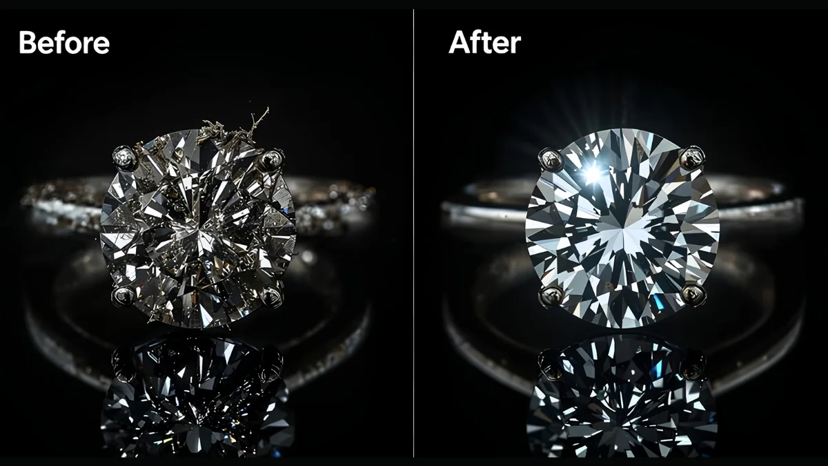 Jewelry photo retouching before and after showcases
