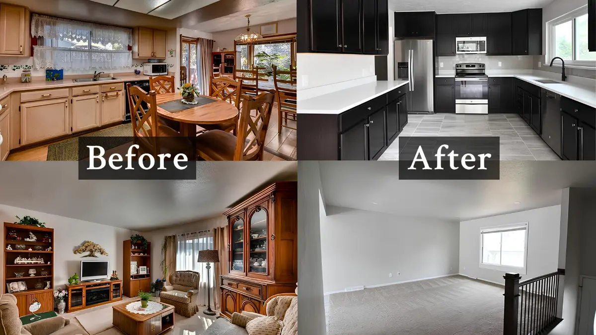 Real estate photo editing examples
